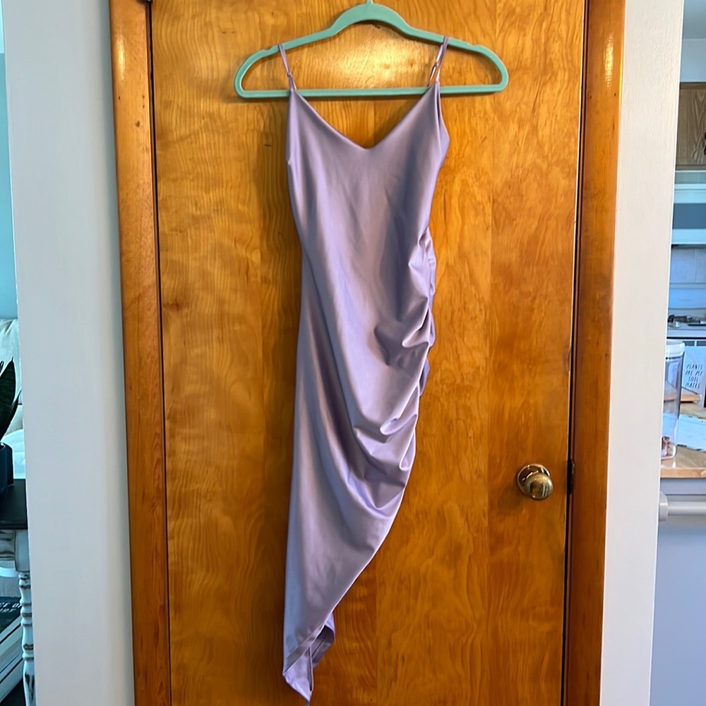 Lavender asymmetrical Windsor dress. Size small. Brand new with tags